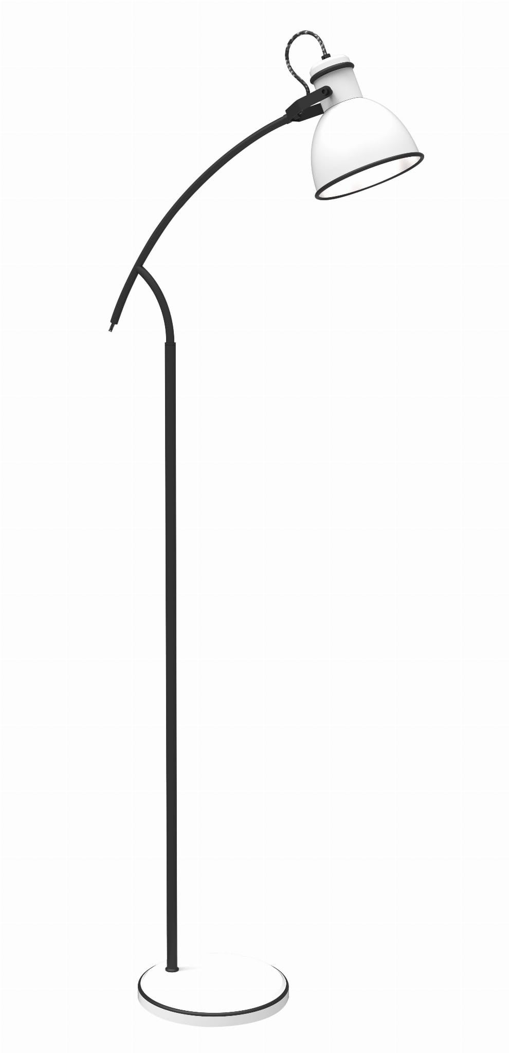 Lampa podłogowa stojąca Zumba czarno-biała 1xE14x40W wym: 140 x 32 x 20 cm metal Candellux
