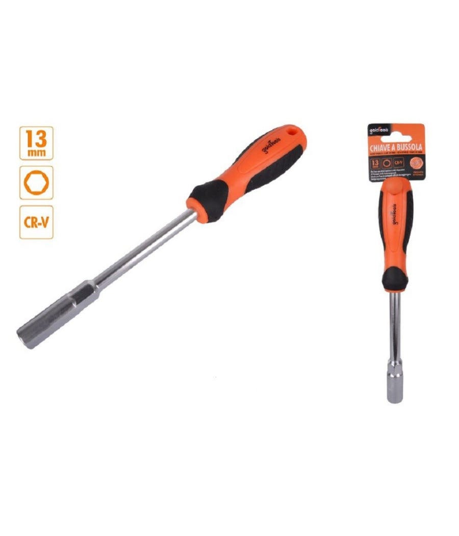 Chiave A Bussola Esagonale 13mm Con Dato - 80mm Lunghezza, Gambo 1/4, Acciaio Cr-V - Foto 9