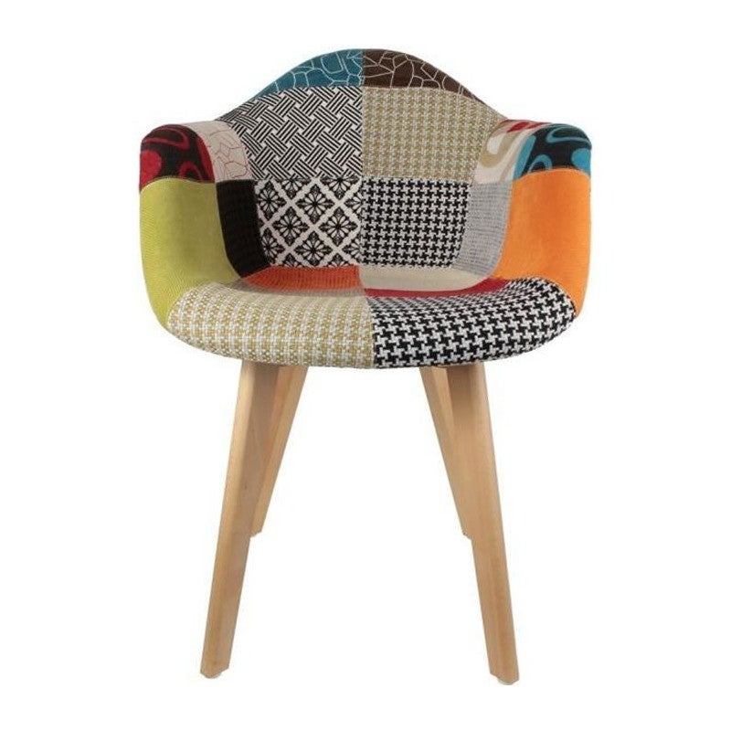 Fauteuil Scandinave Patchwork Motif Multicolore Leroy Merlin