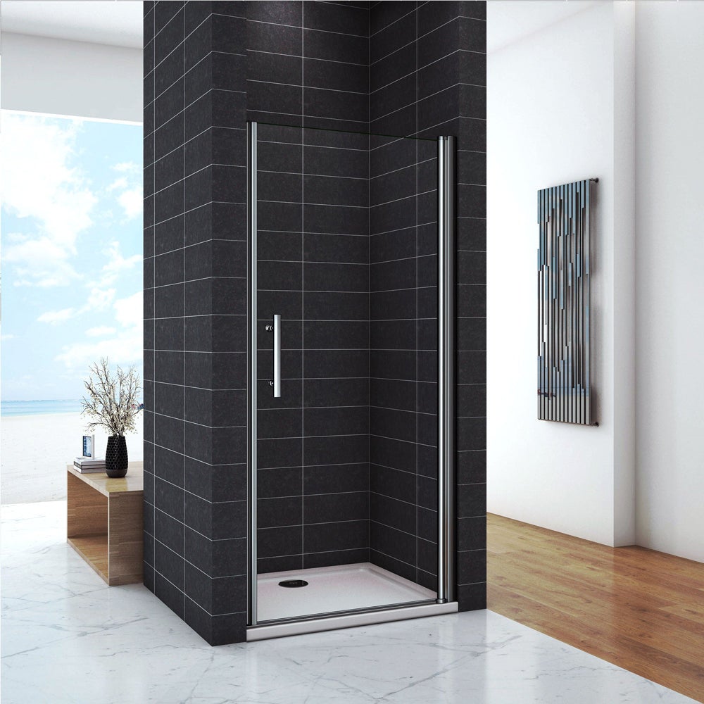 Porte De Douche Saloon Idralite Flip - 115 Cm - Verre Anticalcaire Et Aluminium