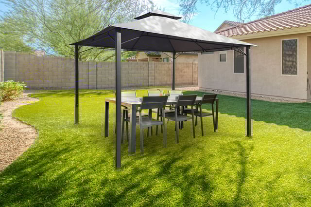 Gazebo da giardino SAO 3m x 3m Grigio chiaro