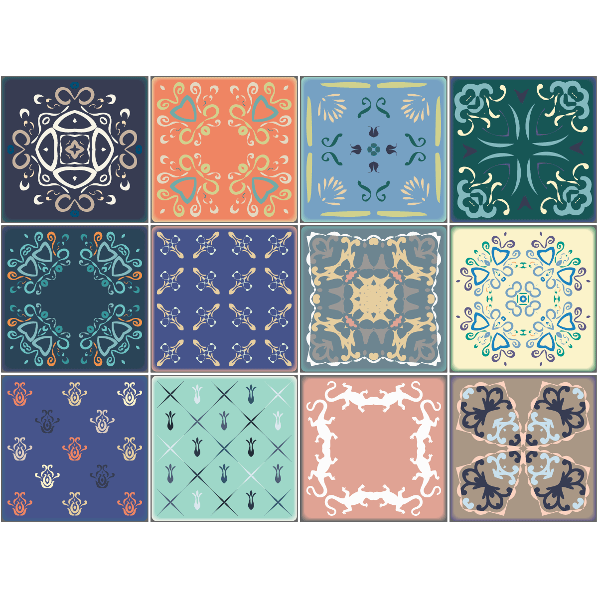 9 adesivi piastrelle di cemento Salta - Sticker adesivo - adesivi murali - 12stickers15x15cm - 2