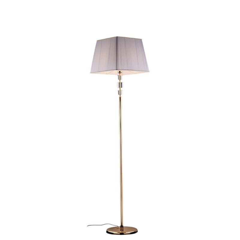 Lampa podłogowa Franz w kolorze złotym i kryształowym, 1 lampa, abażur dm.45 .180 Ø40 BL275-PH-OR