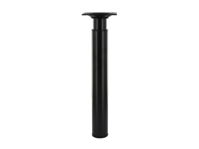 Pied table basse cylindrique réglable, H. 21 à 35 cm acier époxy noir