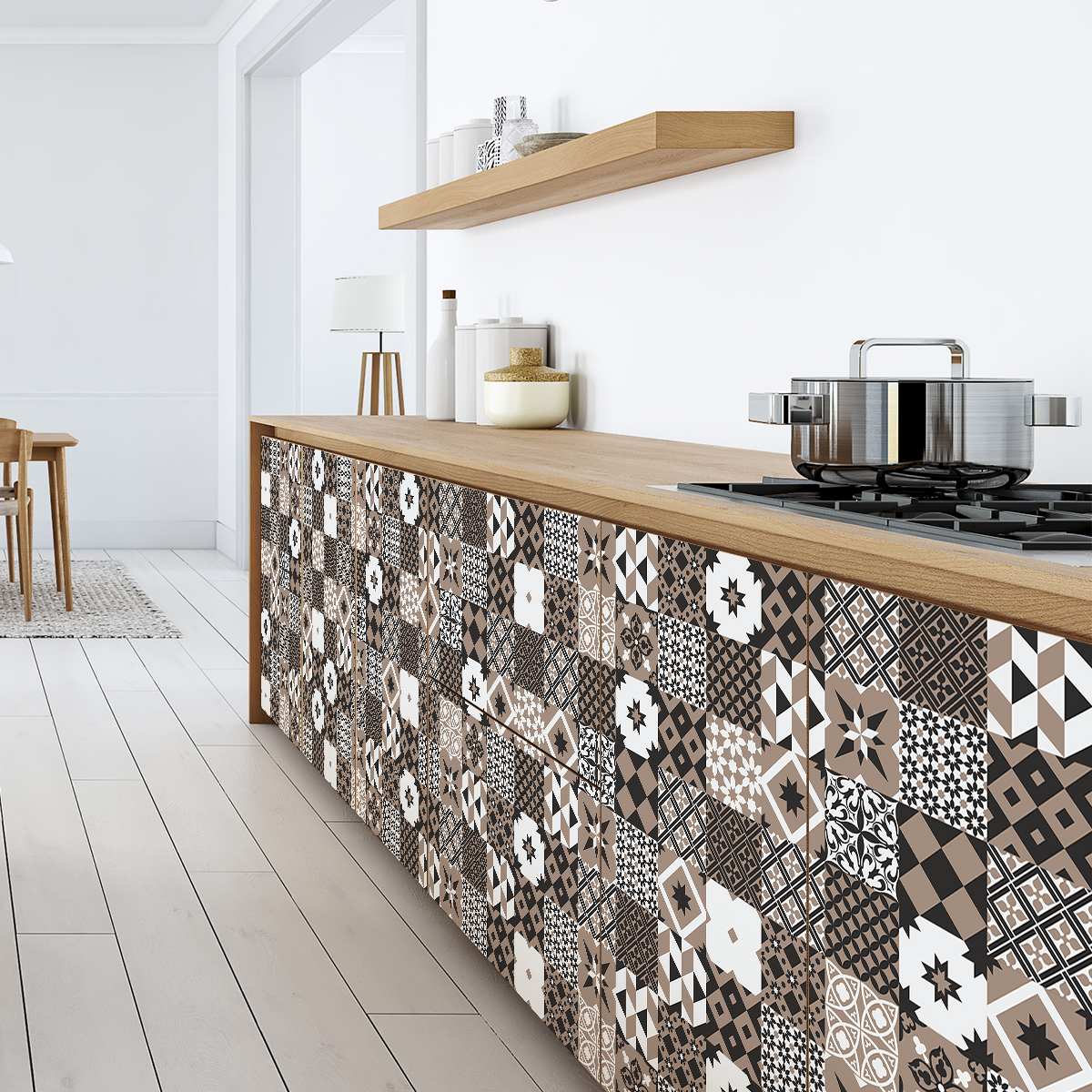 60 vinilos baldosa de cemento muebles cyrina - adhesivo de pared - revestimiento sticker mural decorativo - 60stickers20x20cm