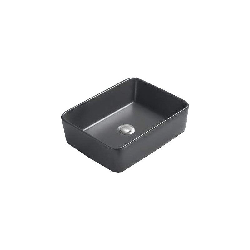 Mexen Catia umywalka nablatowa 48 x 37 cm, szara ciemna mat - 21314871