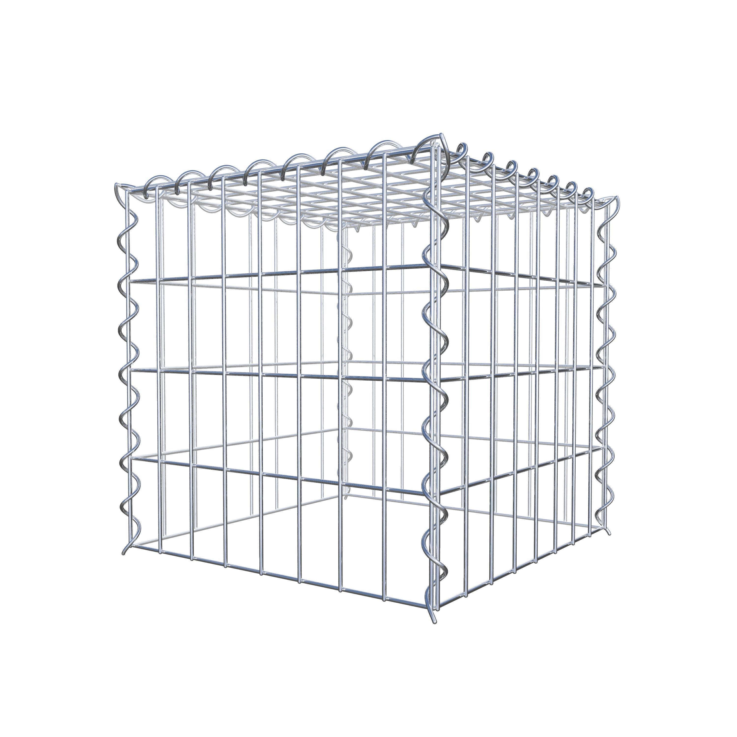 Gavión para apilar en acero galvanizado 40x40x40cm (LxAxP), malla 5 x 10cm, Espiral, sin rejilla inferior - 3