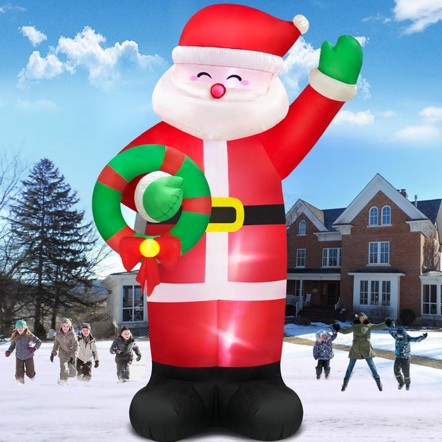 Babbo Natale gonfiabile LED illuminato XXL interno esterno