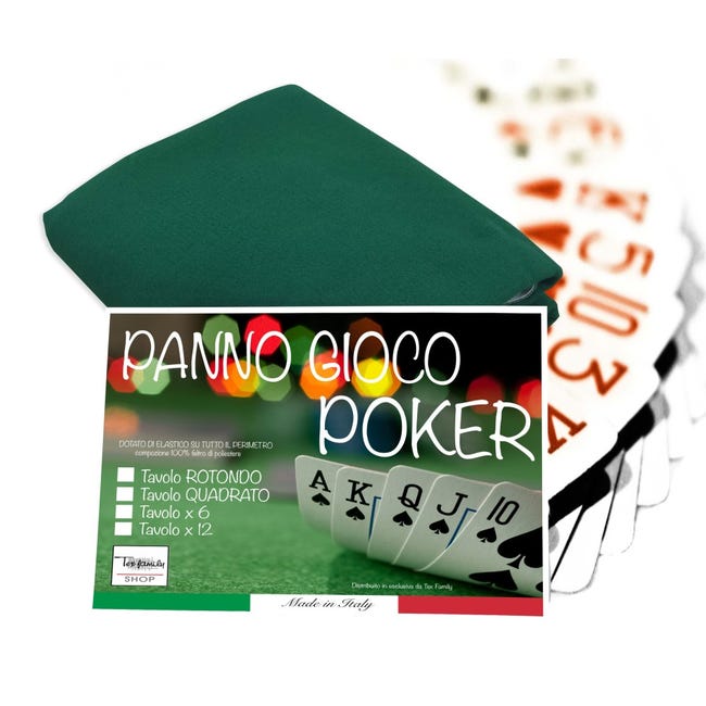 Tappeto Da Poker Verde Per Tavolo - Copritavolo 180x140cm Con Spazio Fiches E Carte - Foto 8