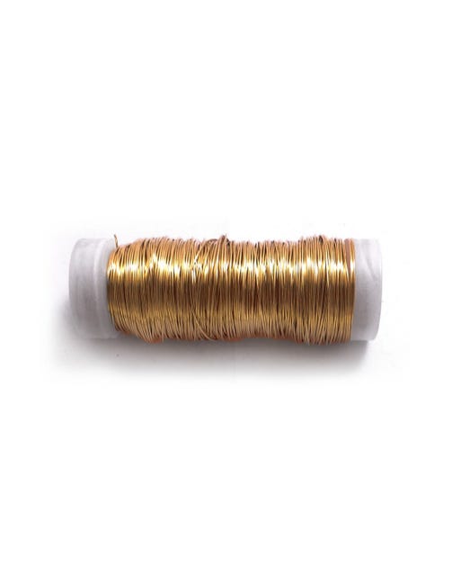Fil métallique décoratif, laiton, calibre 20, 80' de KINGCHAIN Fil métallique décoratif, laiton, calibre 20, 80' de KINGCHAIN