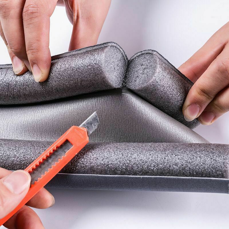 Tigrezy Bas de Porte Double Isolant Boudin de Porte Stop Froid Bas de Porte Isolant Double Boudin Protection Contre(Gris, 1 Pièce) - 2