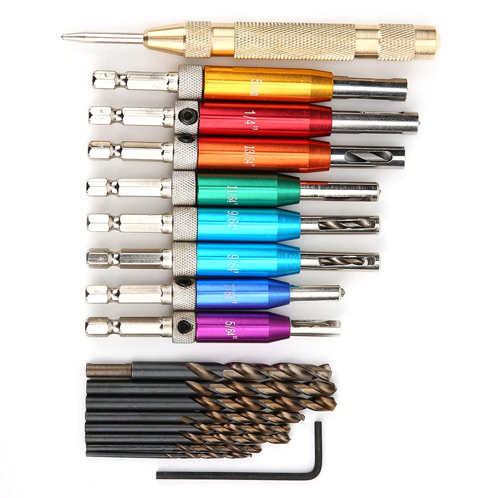 Brocas Autocentrantes Juego De Brocas De Bisagra, 3 Brocas De Autocentrado, Instalación Fácil Motores Eléctricos De Uso General 1/3 Hp