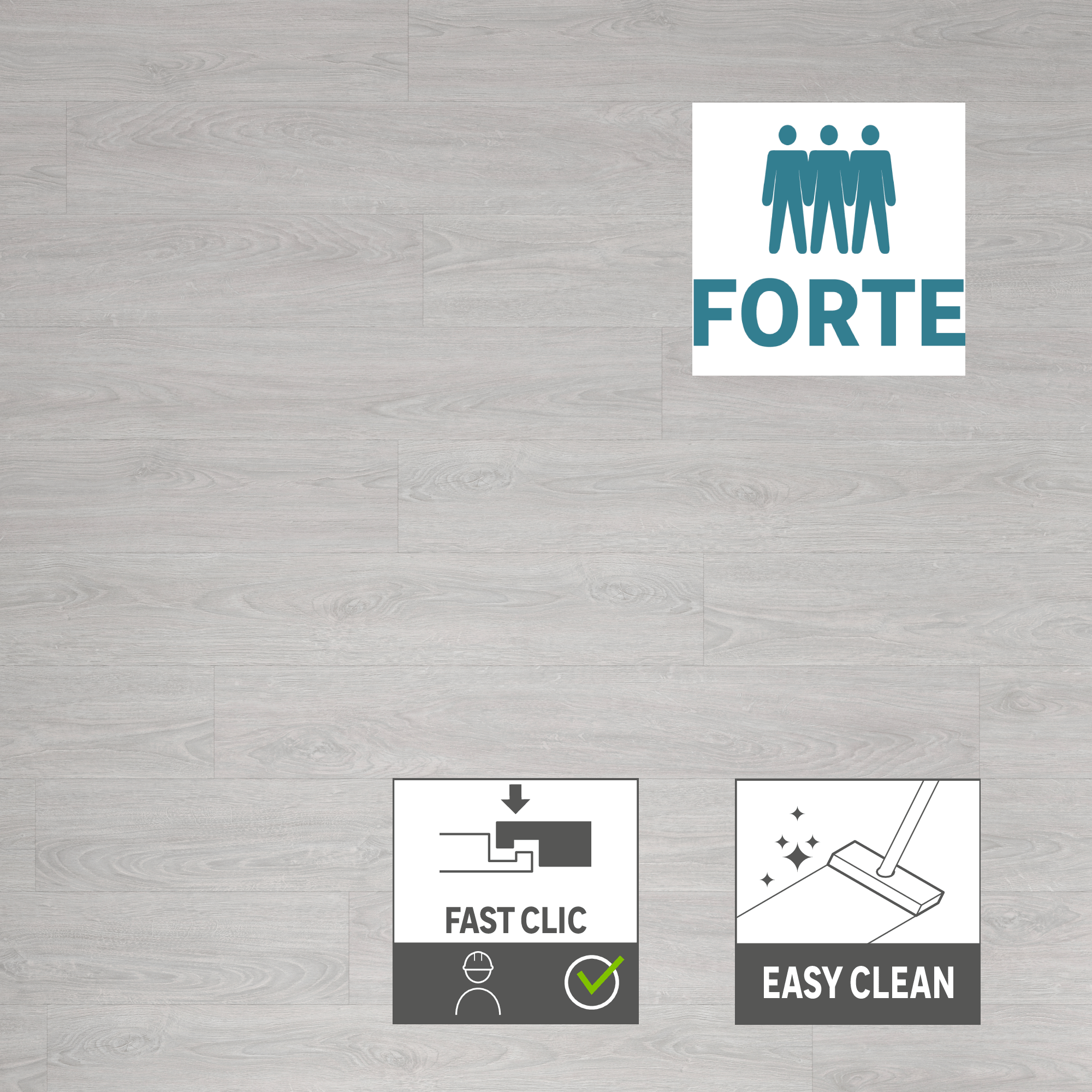 ARTENS - Lames PVC à clipser forte XL avec sous-couche intégrée - Effet bois blanc - Epaisseur 5 mm - 1,76 m²/ 8 lames - KINVARRA - 3