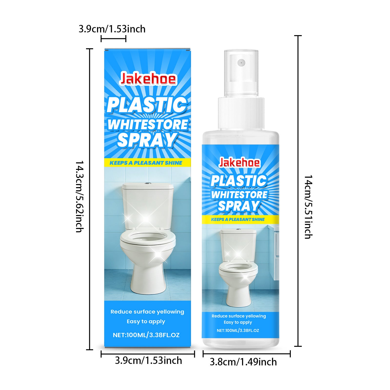 Spray nettoyant - produit de rénovation et d'entretien - nettoyant WC - entretien ménager - outils de nettoyage 100 ml - 2