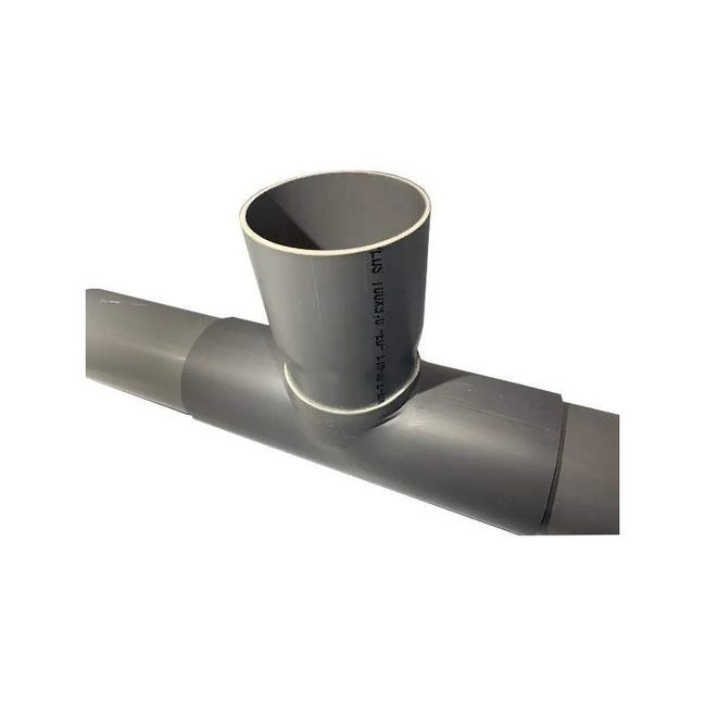 Nicoll Selle De Branchement PVC 90° - 100/40 Mm - SL104 - Tube Évacuation Gris