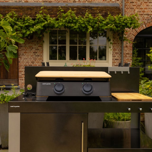 Plancha électrique DUNE 60 – Fonte émaillée et bambou – 2500W