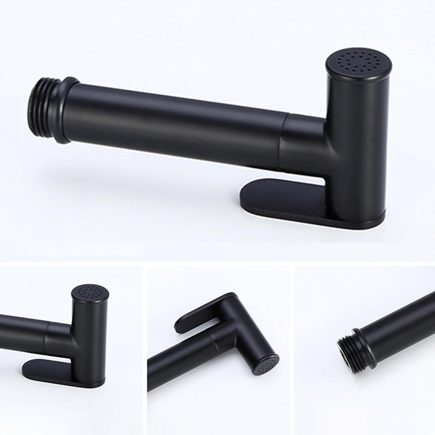 Peinture noire chaude et froide tout cuivre ensemble corps de vanne en cuivre + tuyau de 1,5 m + pistolet de pulvérisation en cuivre - 6