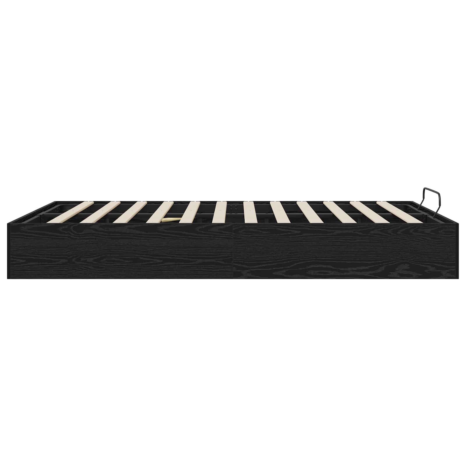 Cadre de lit ottoman avec espace de rangement chêne noir 203 x 150 x 25 cm - 6