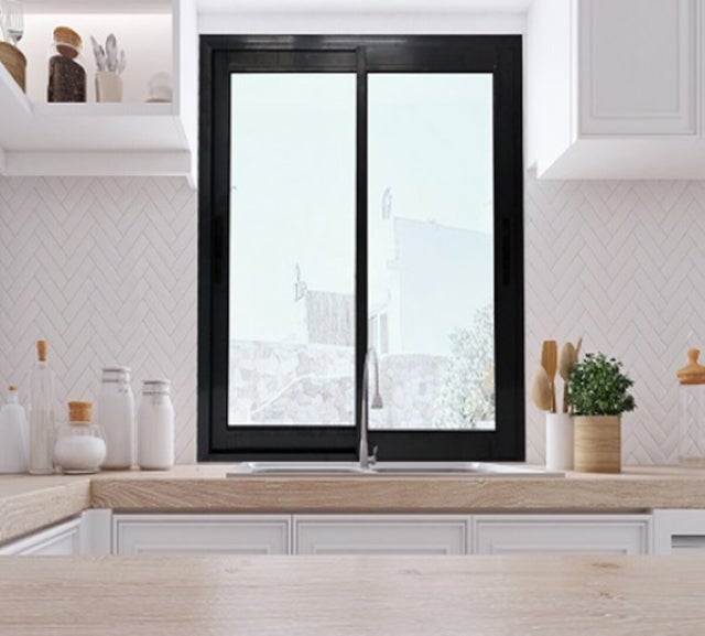 Fenetre Coulissante Aluminium H115 X L100 Cm Gris Gris Anthr 2 Vantaux Gd Menuiseries