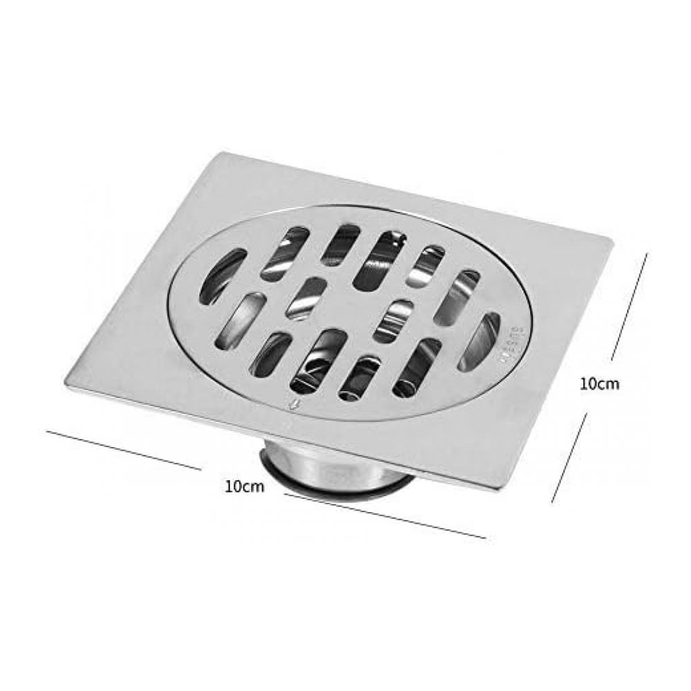 Siphon de sol carré en acier inoxydable épais, anti-odeur, drain de douche, adapté au revêtement de sol de la salle de bain d'hôtel - 2