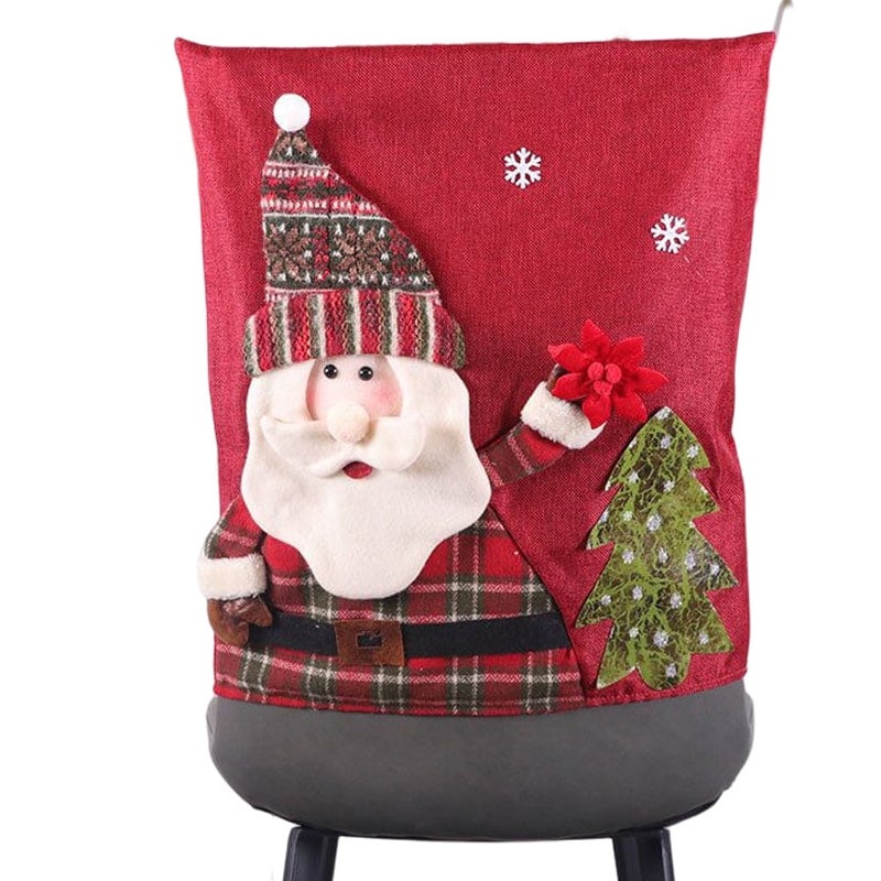 Juego De 4 Fundas Para Sillas De Comedor Navideñas, Fundas Protectoras Extraíbles Para Sillas De Comedor Navidenas Fundas Protectoras Extraibles Para Sillas De Comedor Hotel Y Ceremonia