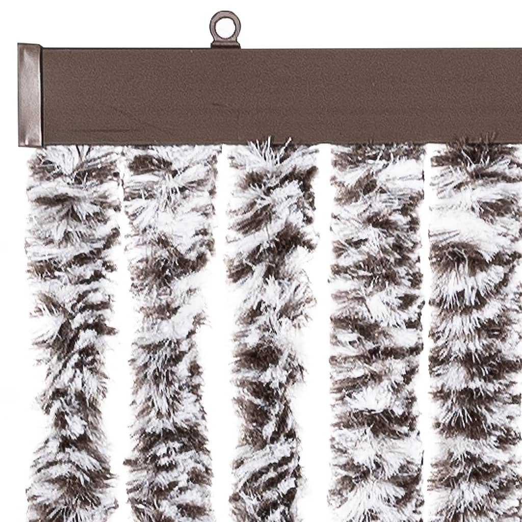 Moustiquaire | Rideau anti-moustique Marron et beige 100 x 220 cm Chenille CFW99908 - 4