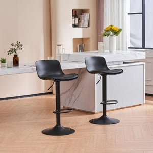 Set di 4 sgabelli bar bancone sedie girevoli sedile regolabile in