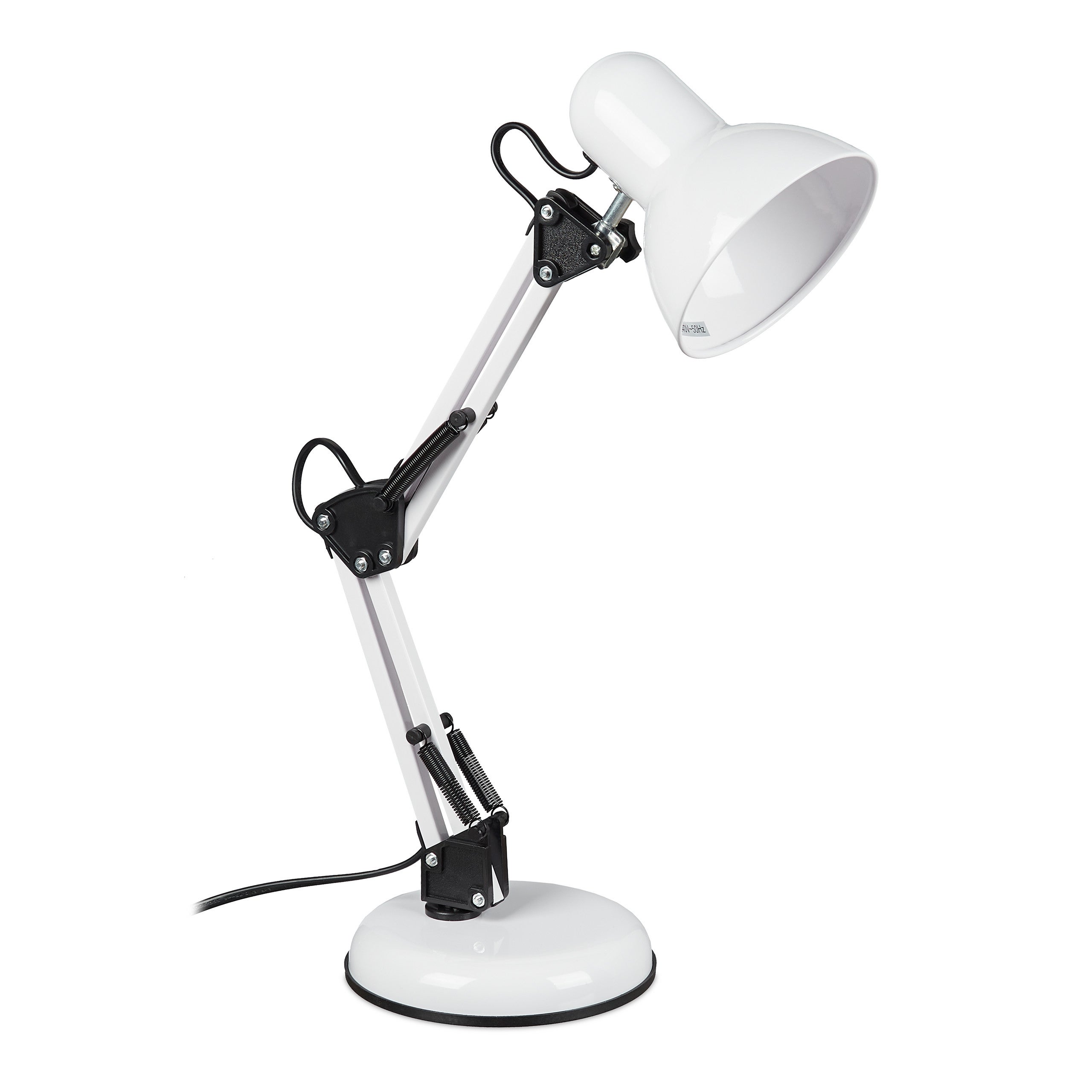 Lampe De Bureau Retro En Métal Noir Avec Bras Articulé Lampe De Travail Sans Ampoule Lampe De