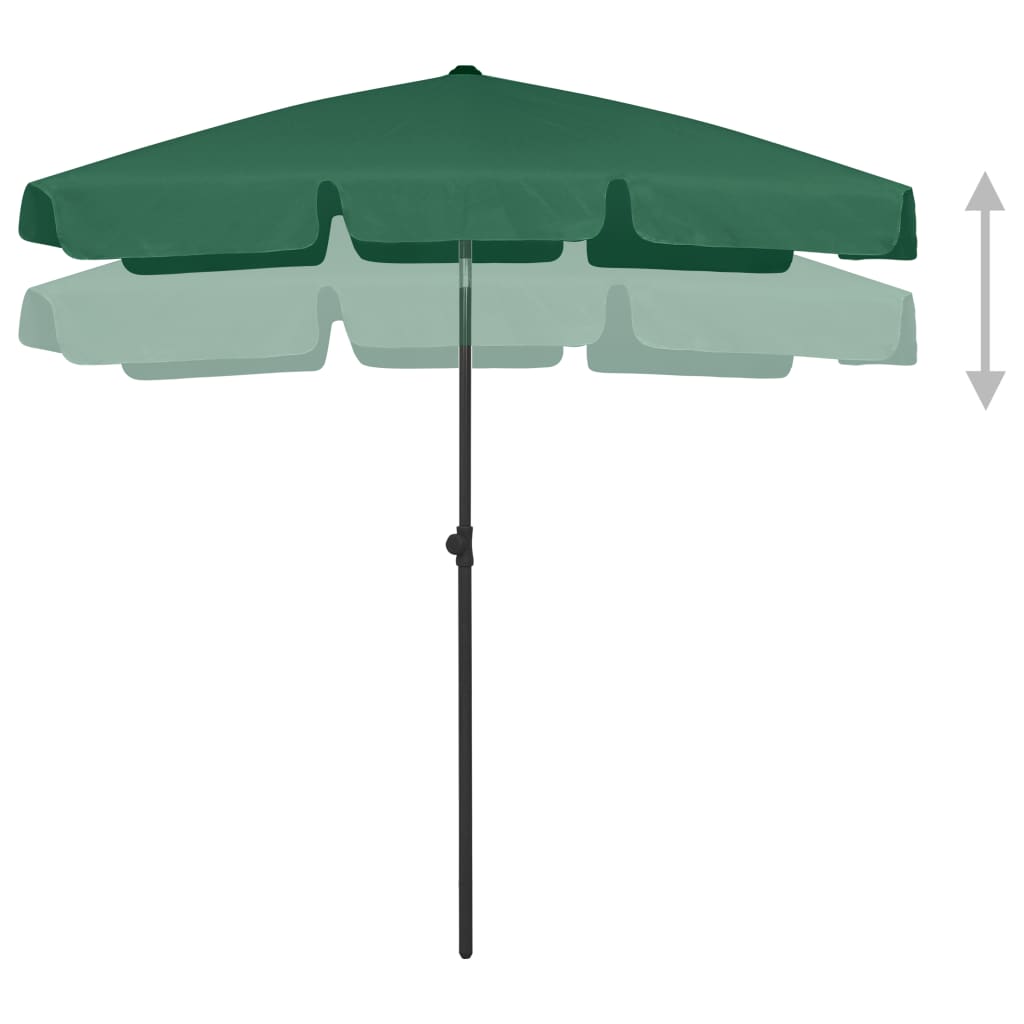 Parasol de plage Vert 180x120 - 5