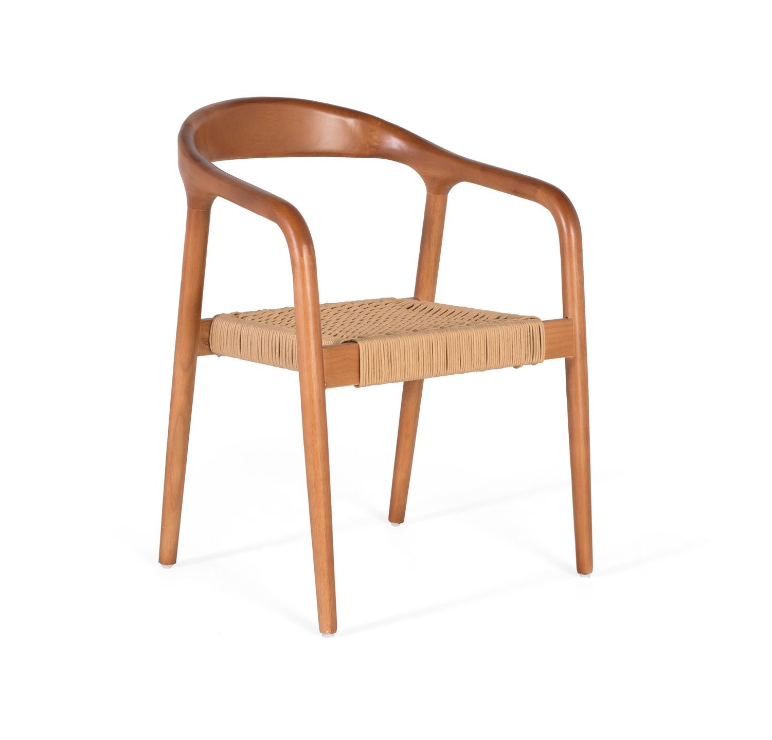 Krzesło z drewna kauczukowego 57 cm, styl współczesny, 78x57x54 GYC