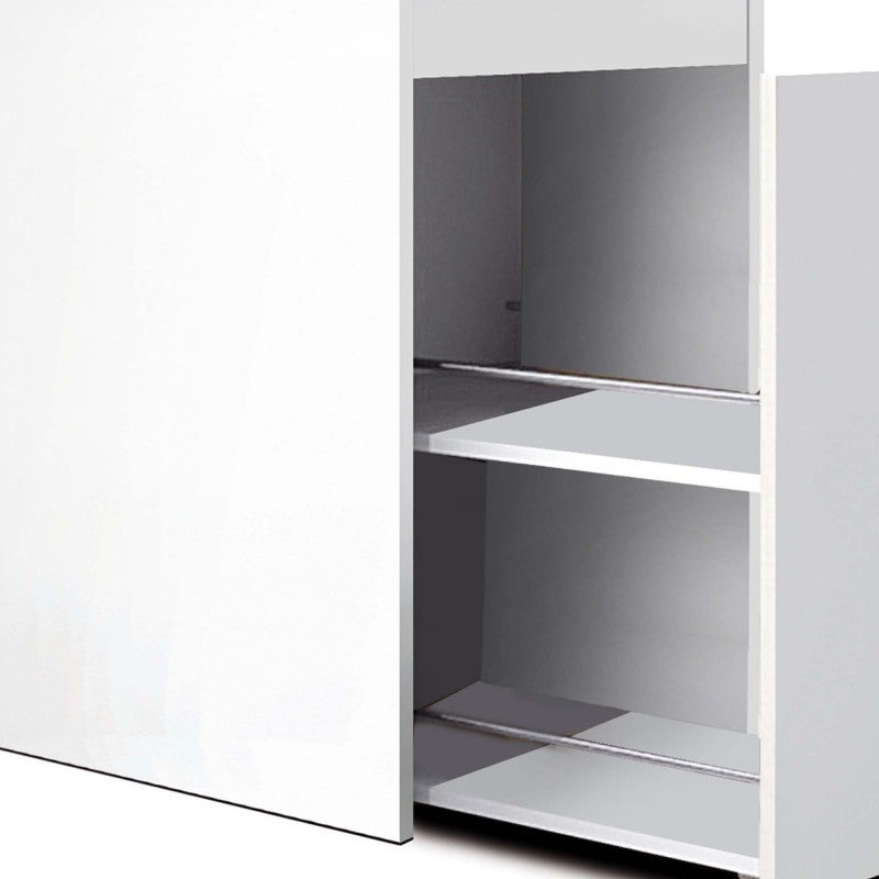 Muemue Zapatero tirador cuero blanco 74x115 cm - 4