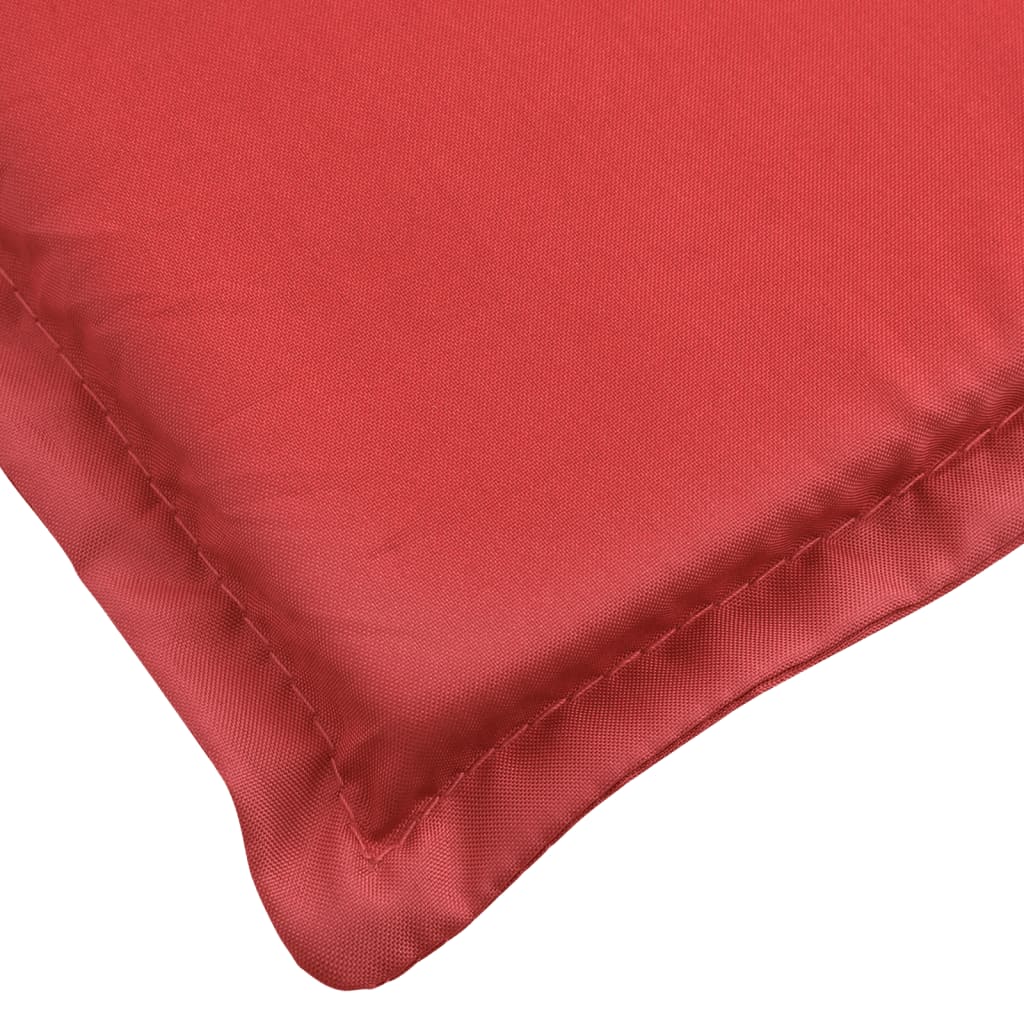 Cojines para tumbona de tejido Oxford y fibra de espuma, rojo, para jardín - 6