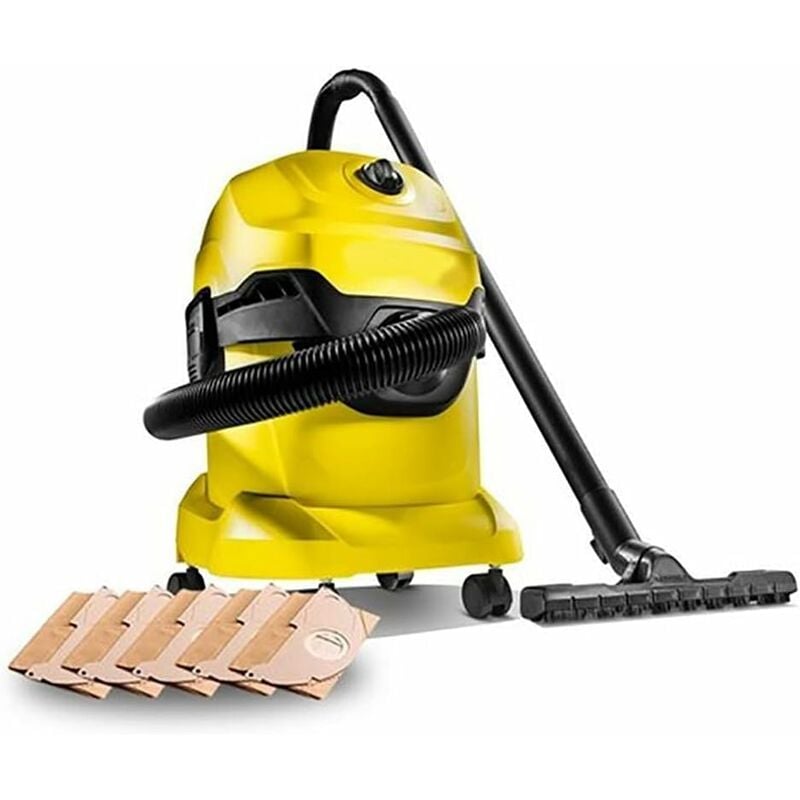 Sac Aspirateur Karcher WD3, Lot de 5 Sacs droits Aspirateur pour Karcher WD3, WD 3 Premium, WD3200, WD3500P, A2204, A2204, A2534, SE4001 - 5