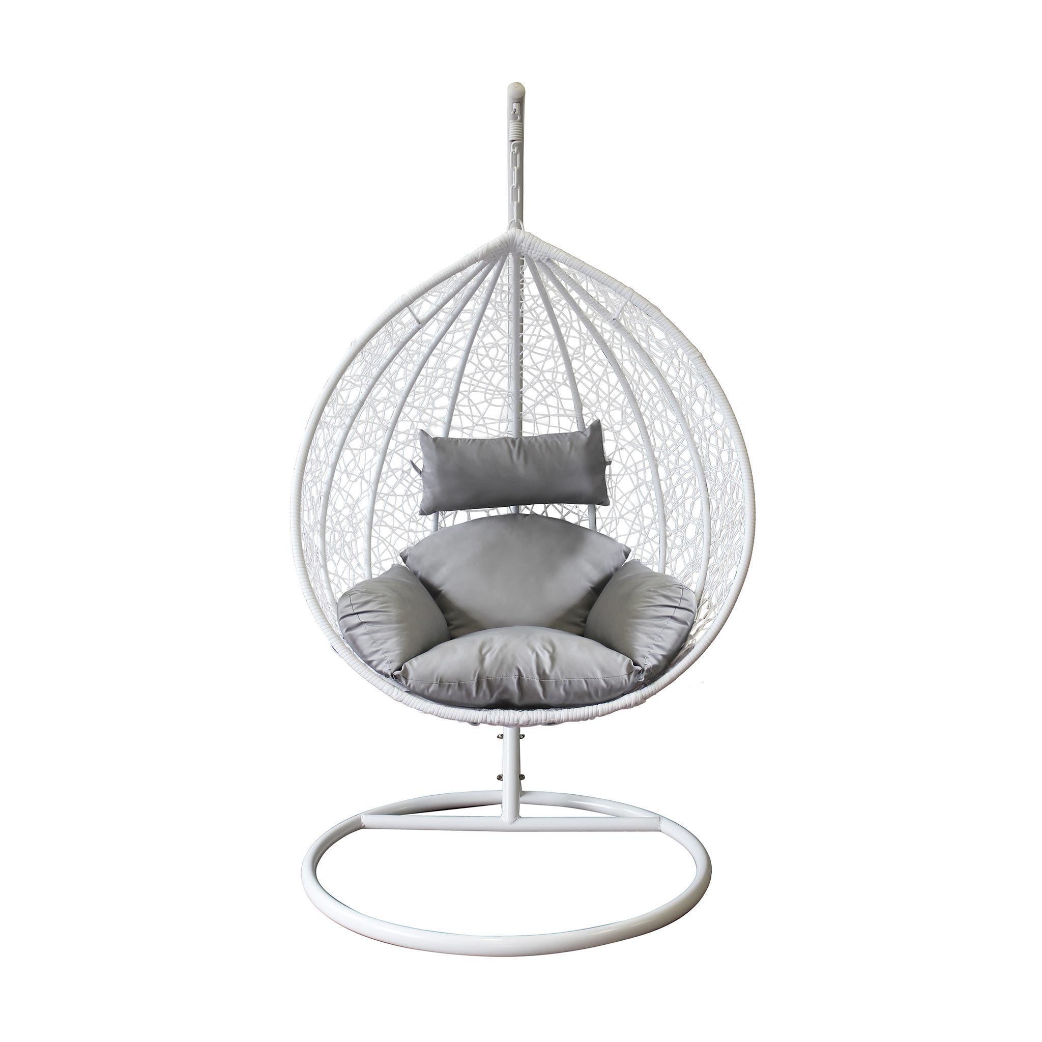 Poltrona Sospesa In Rattan Con Cuscino - Per Giardino, Terrazzo O Casa | Design Intrecciato E Relax Assicurato - Foto 10