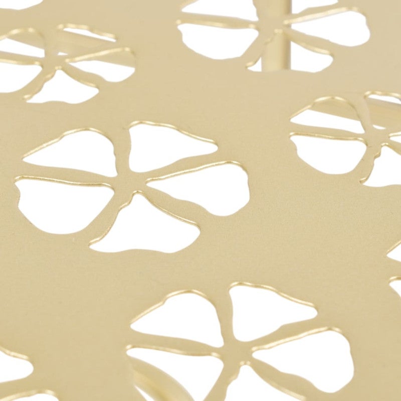 Tavolino Vintage in Metallo Semicircolare 72x36x74 cm Oro vidaXL - 4