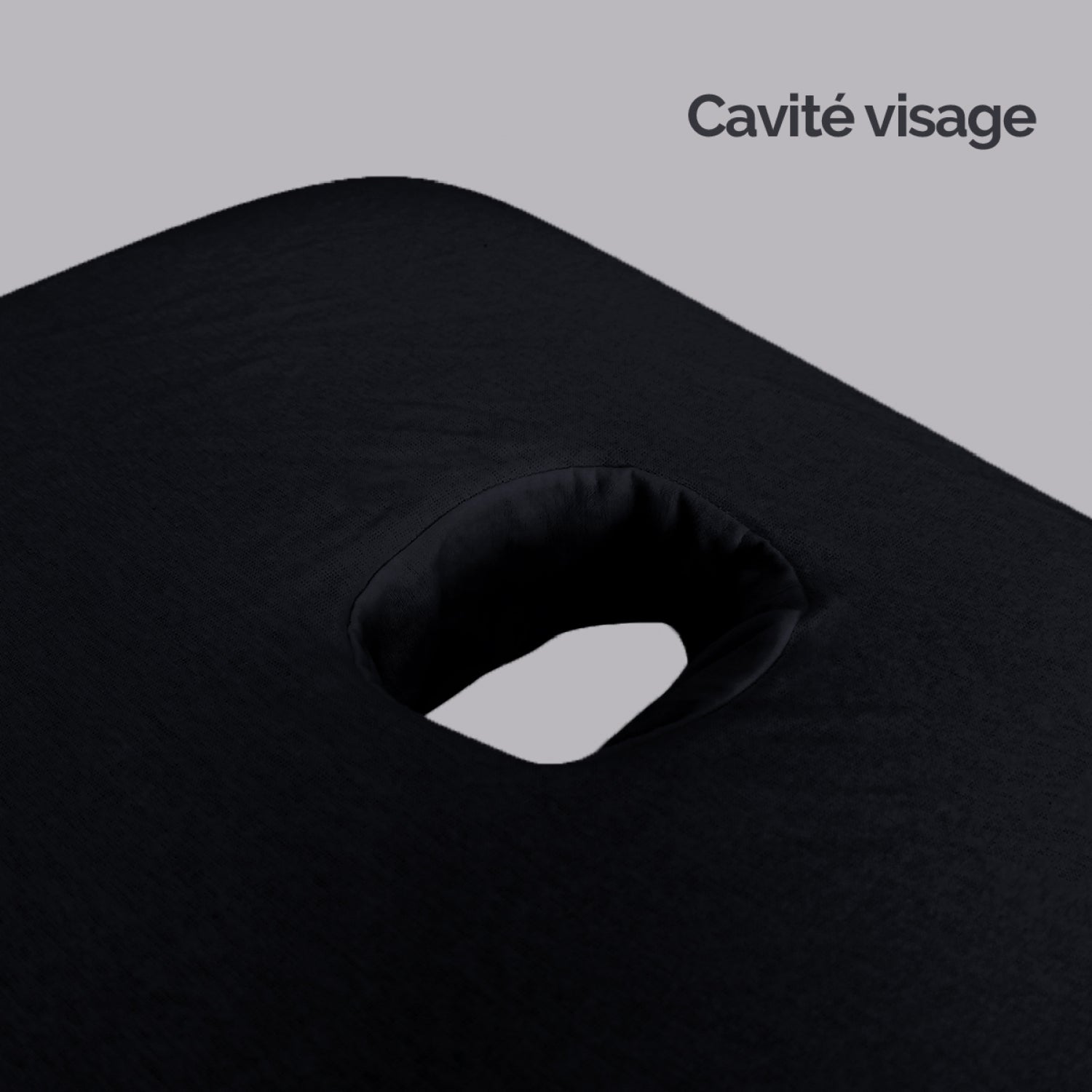 Drap housse de protection en éponge pour table de massage - Confort Plus - Noir - Vivezen - 4