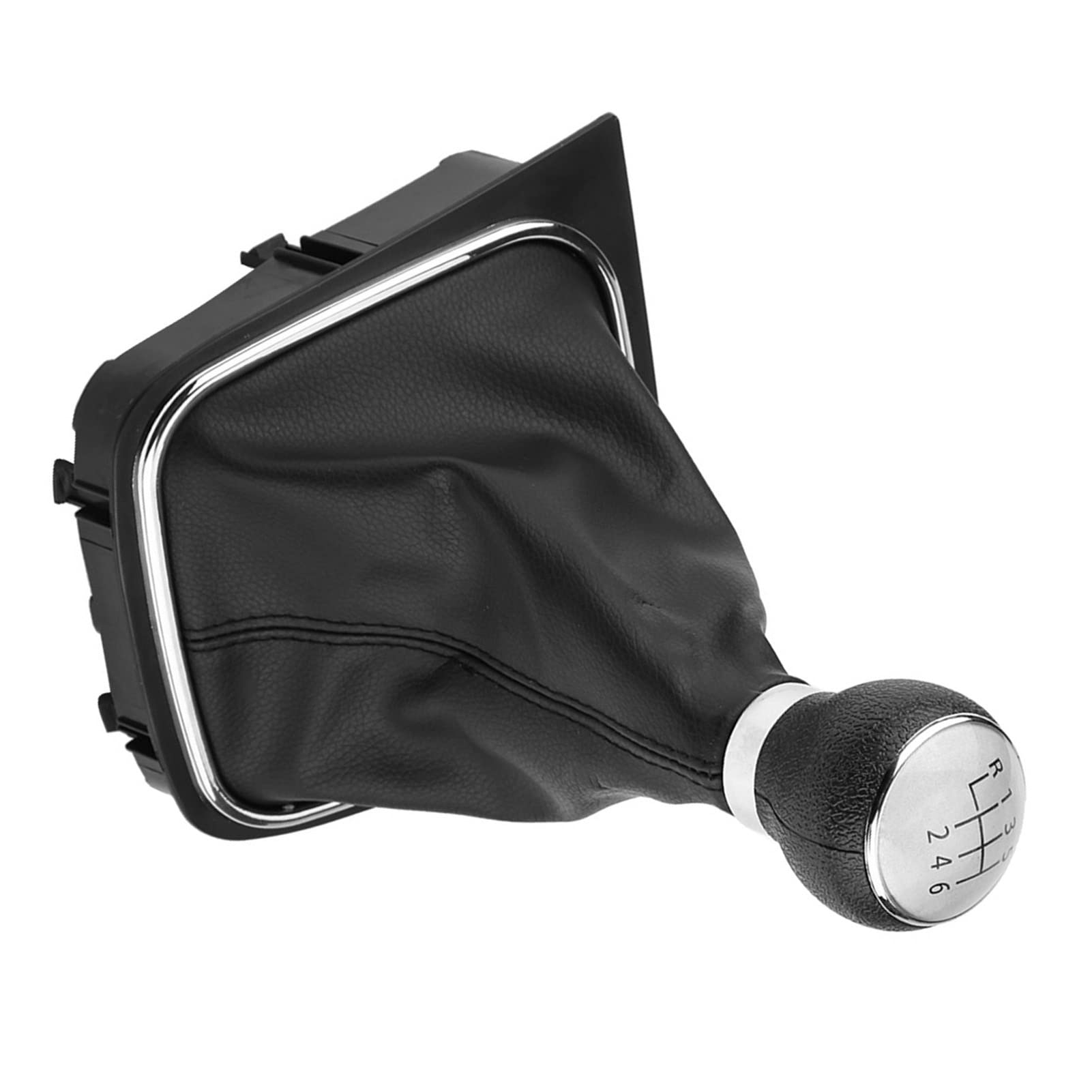 Pomello Cambio Auto 5 Marce Per VW Golf 6 MK5 MK6 Jetta 2005-2014 - Nero In Pelle Sintetica - Foto 9