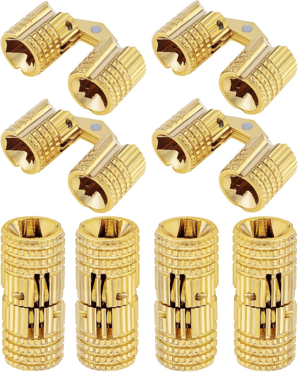 SOTECH Lot De 10 Charnières à Boîtier Avec Butée Centrale Et Plaques De Montage En Croix Pour Armoires