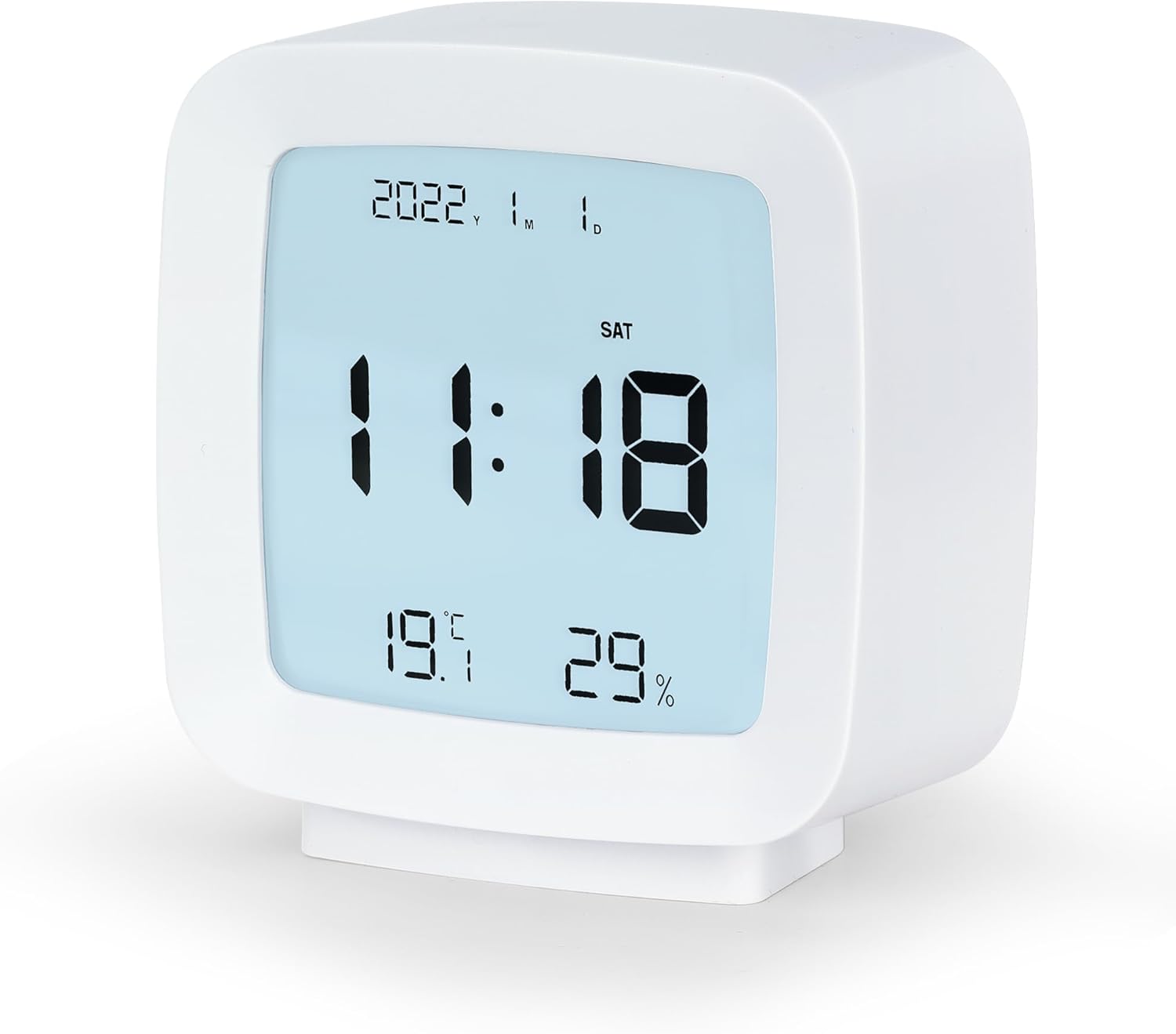 Fishtec Sveglia Da Viaggio Digitale LCD Con Specchio E Termometro – Orologio Pieghevole Retroilluminato (Batteria CR2032 Inclusa) - 2