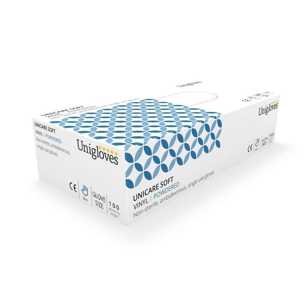 Guanti Lattice Senza Polvere S Guanti Monouso In Nitrile Azzurro - UFO Quality & Safety Guanti Trasparenti - Foto 2