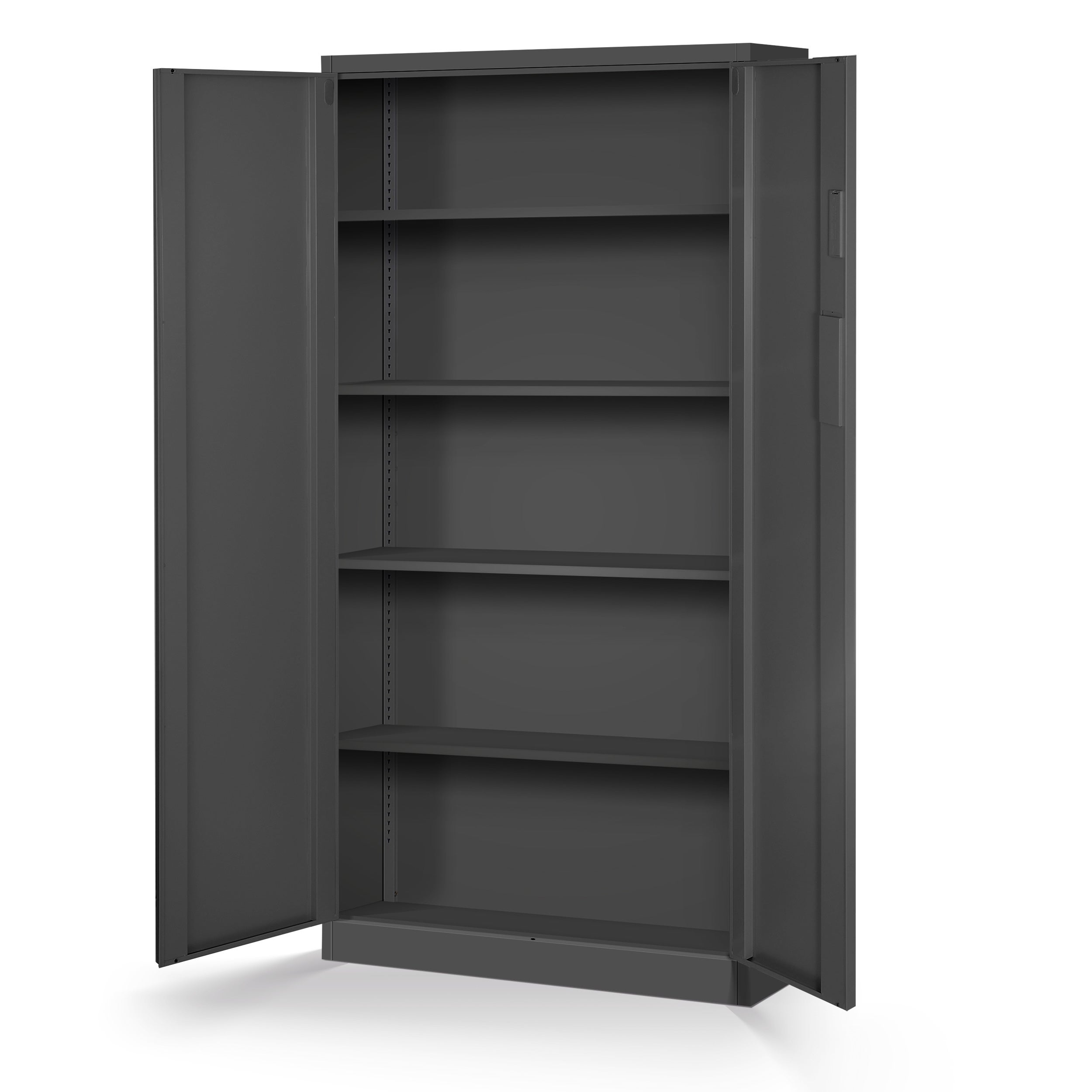 Armoire de Bureau de Rangement Métallique avec Serrure à Combinaison 185 cm x 90 cm x 40 cm Anthracite - 2