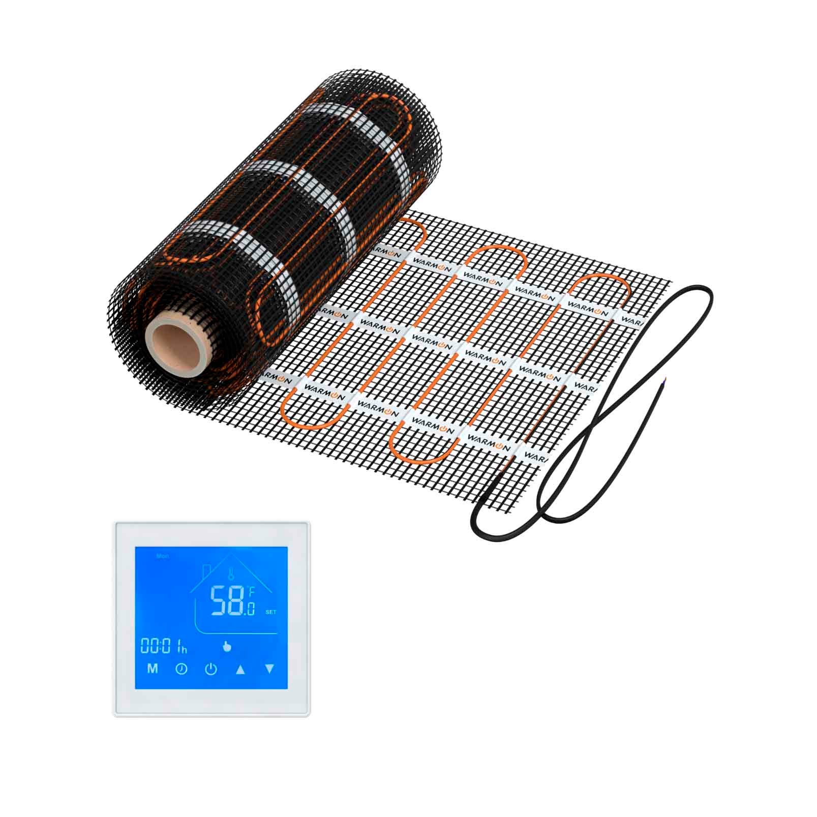 WARMON Elektrische Fußbodenheizung 5 M² - Fliesenheizung Mit Thermostat