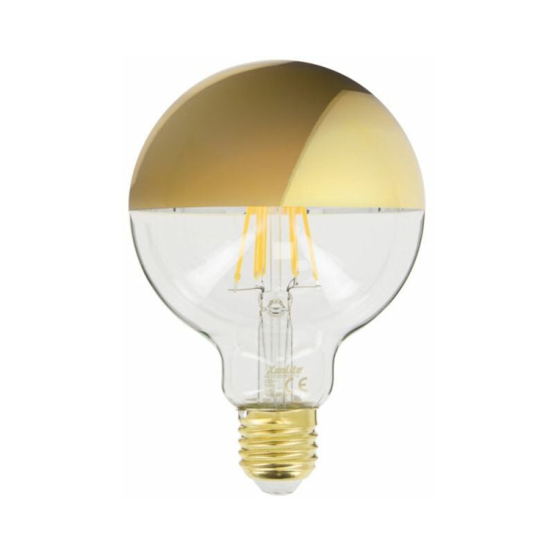 Xanlite - Żarówka LED G95 Gold, gwint E27, 8W zużycie. (odpowiednik 62W), 360 lumenów, światło białe ciepłe - RFDE850B95TG