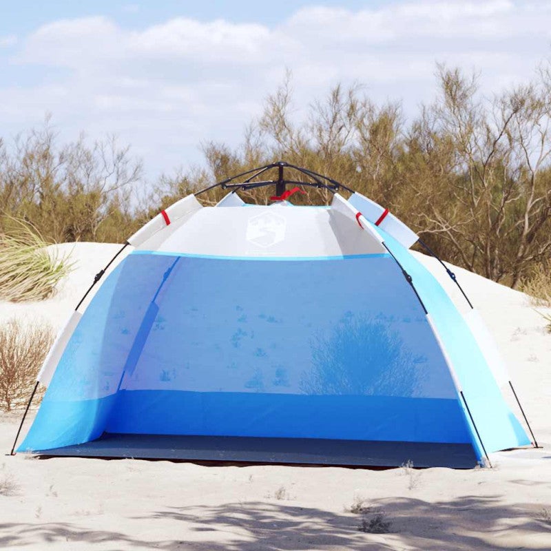 Namiot Plażowy Vidaxl Wodoodporny dla 2 Osób z Szybkim Montażem w Lazurowym Niebieskim