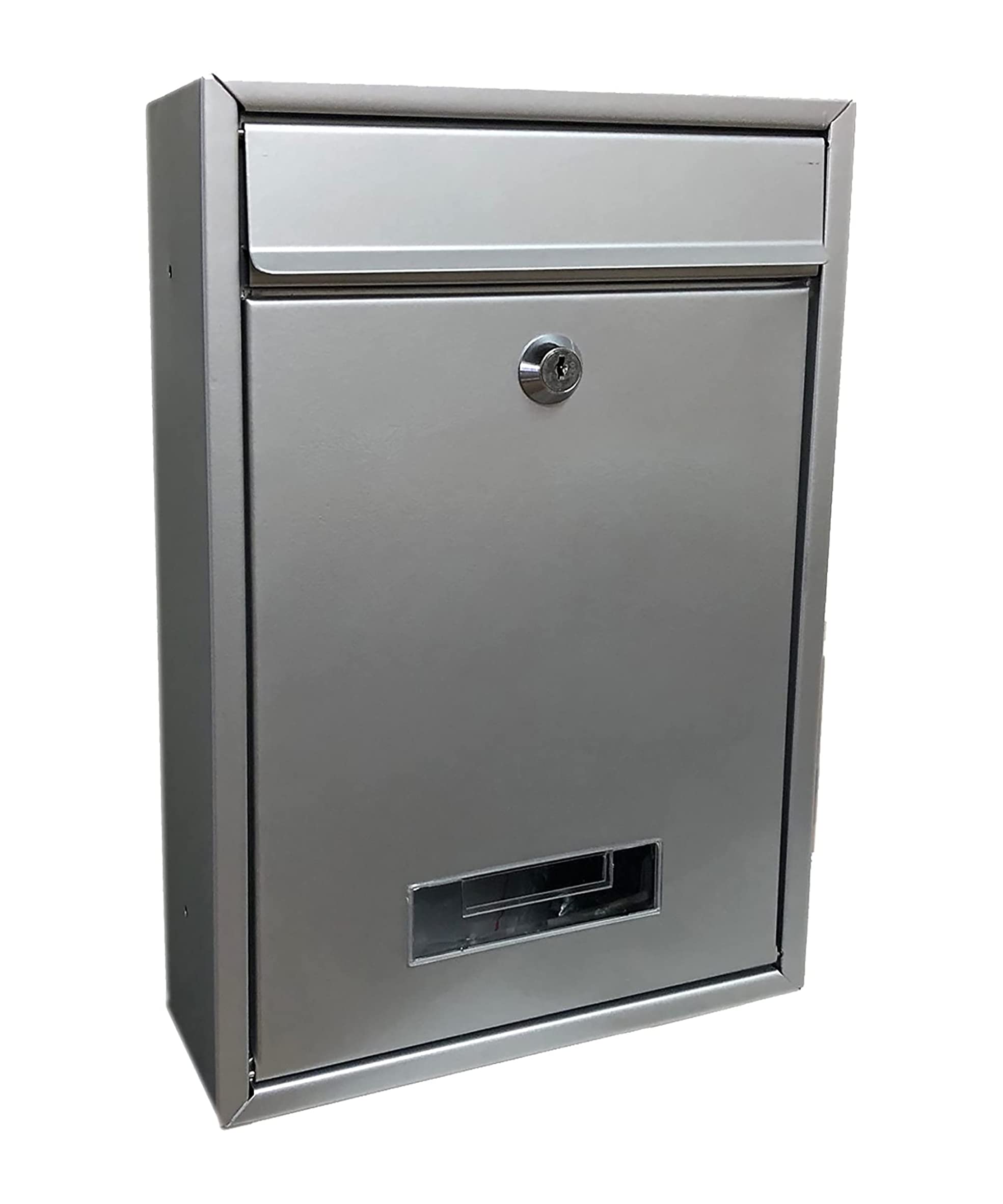 Cassetta Postale Kippen 10005LS Modello House – Silver, 290x205x70 Mm, Con Chiavi E Kit Di Montaggio A Parete