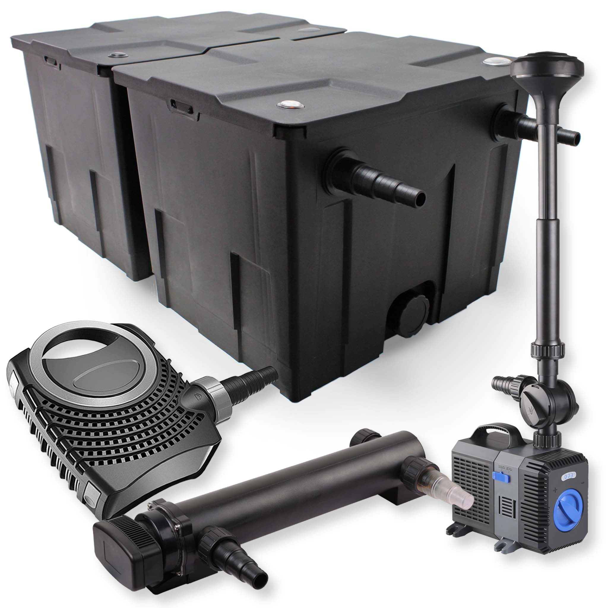 SunSun CUF-2500 Filtro 3en1 Y Fuente De 2500l 28W Y Clarificador UV De 9w 91945374