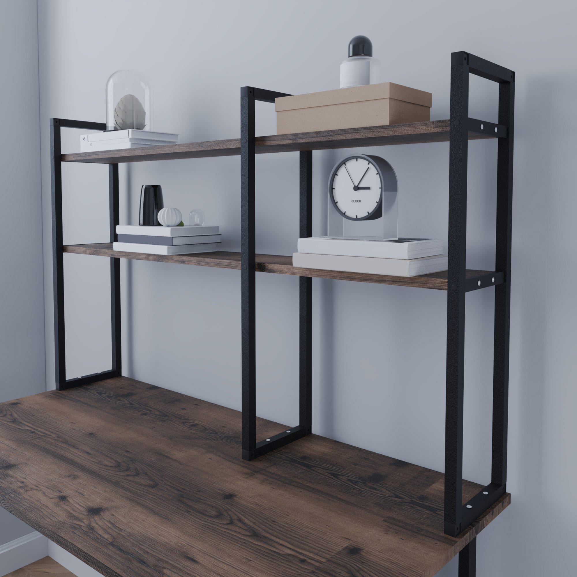 tag re De Bureau Ask y 120 X 20 X 74 Cm Effet Ch ne Antique Noir en tag re de bureau ask y 120 x 20 x 74 cm effet ch ne antique noir en
