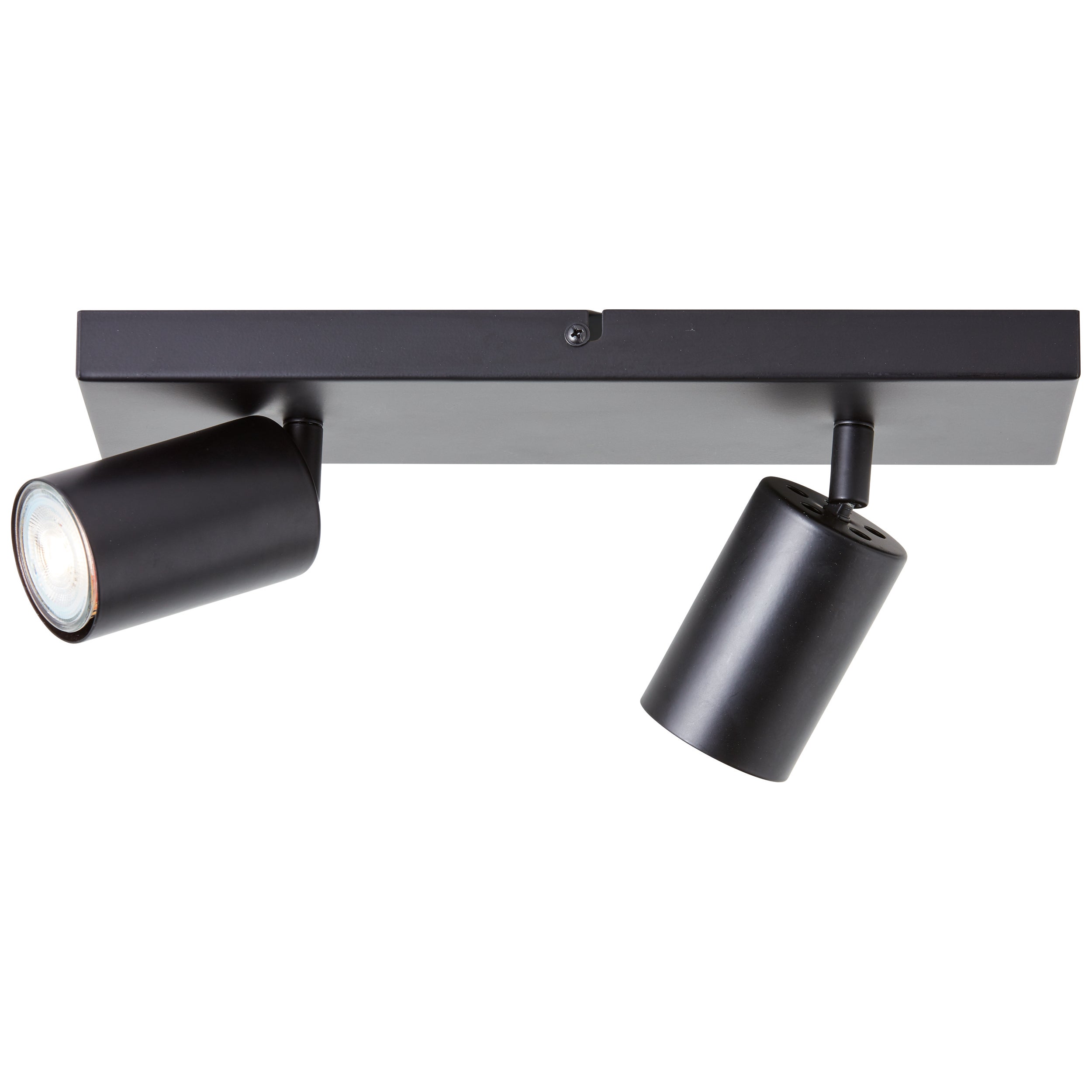 Brilliant Jello 2-płomienny reflektor LED, czarny matowy, metalowy, 2x LED, GU10, 5 W, z reflektorami LED (strumień świetlny: 345 lm, barwa światła: c - 6
