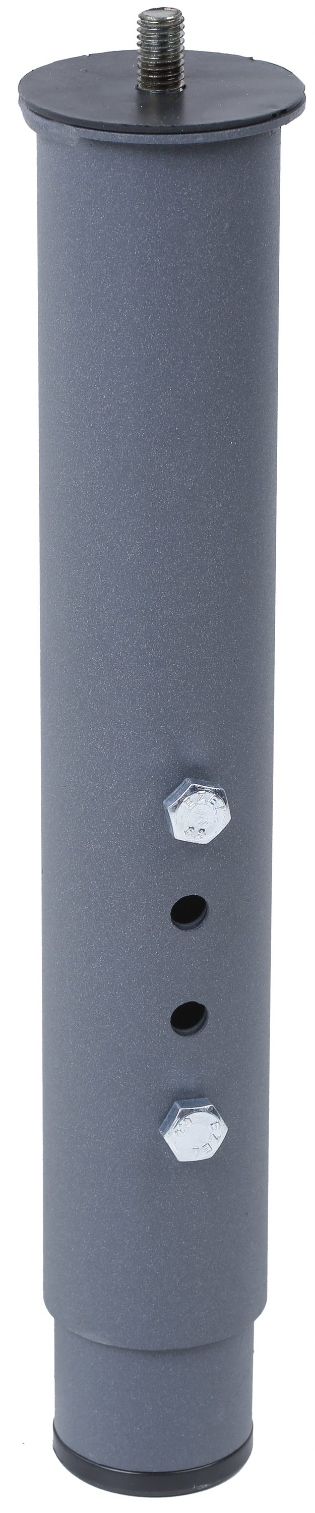 4 Pieds pour lit/sommier en acier à hauteur réglable couleur gris hauteur 29-44 cm