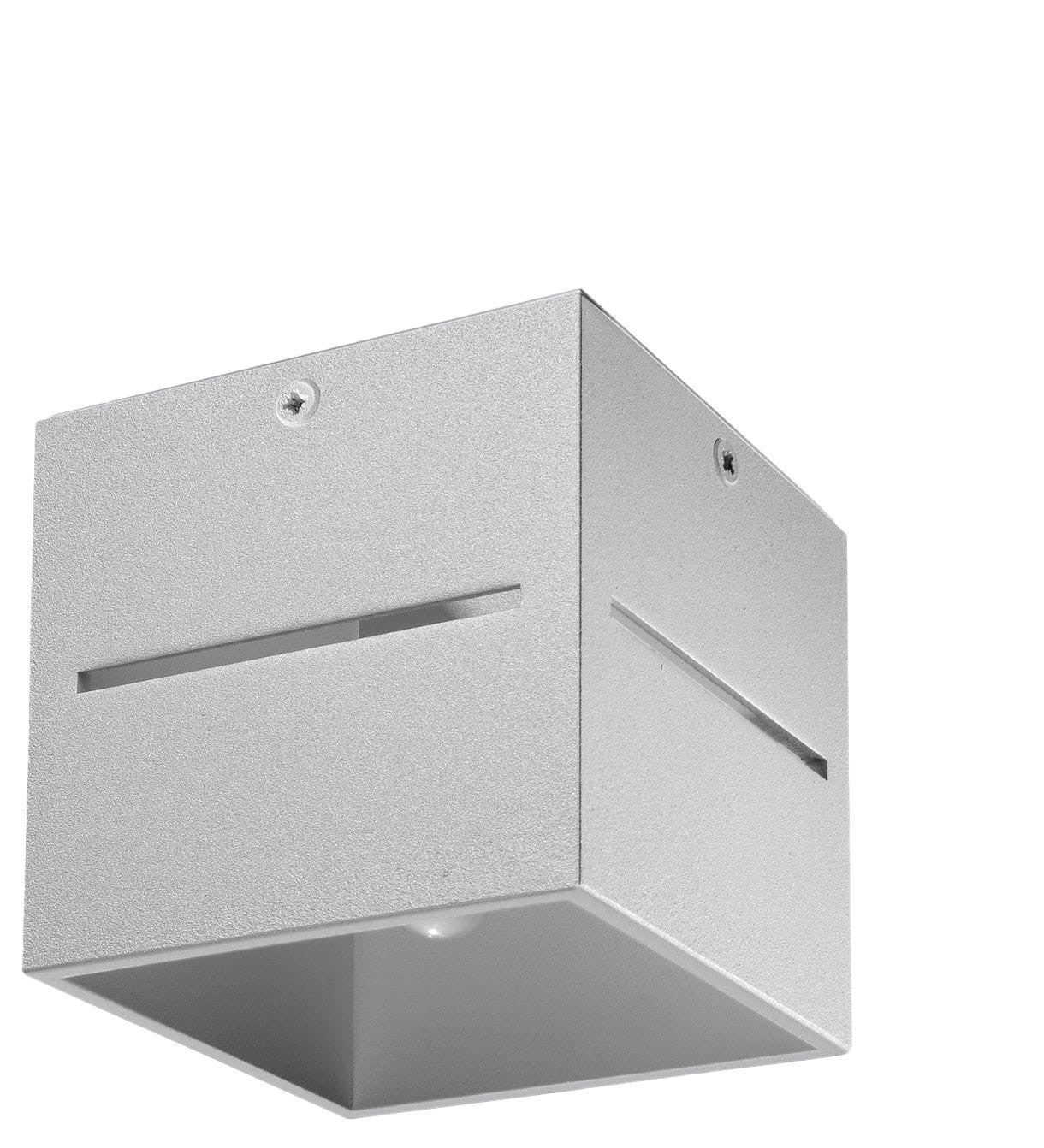Reflektor sufitowy spot natynkowy Lobo kwadratowy szary 1xG9x40W wym: 10 x 10 cm metal Sollux Lighting